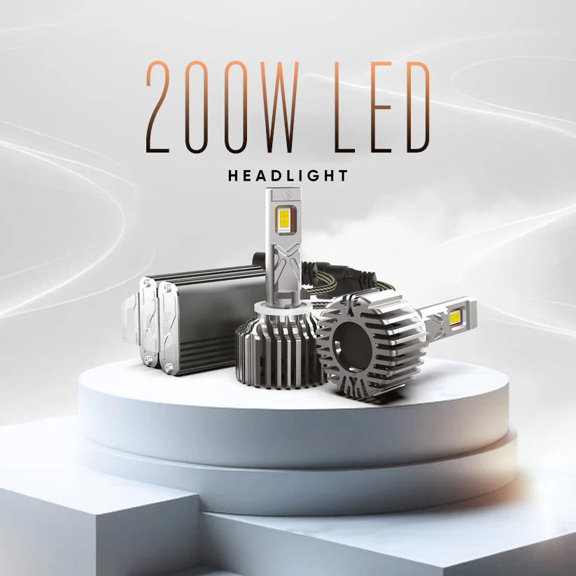 YueMi M100 200W LED Light (6000K) – Hi/Low (H4/H19)