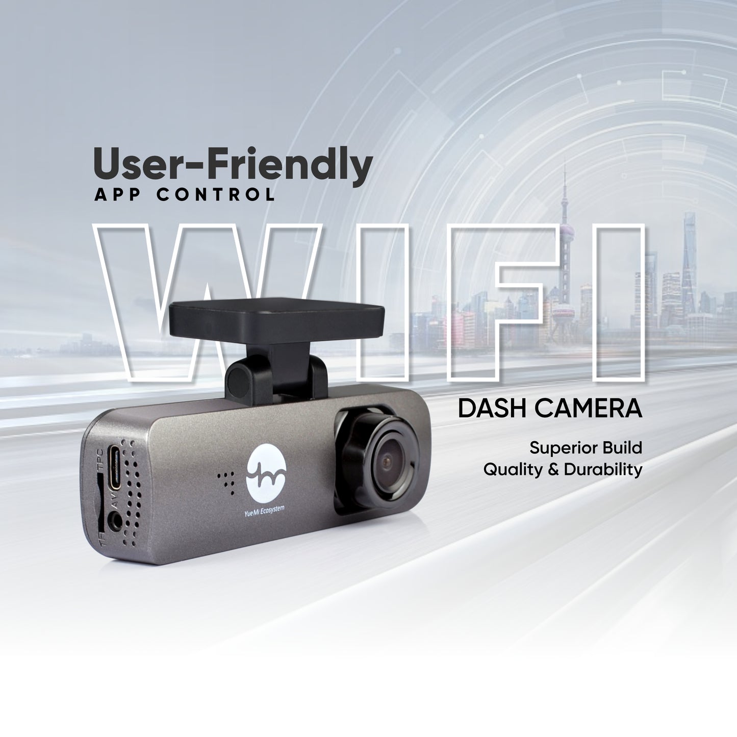 YueMi D2 1CH WiFi 4K DashCam DVR (Mobile APP Control) 24H Monitor