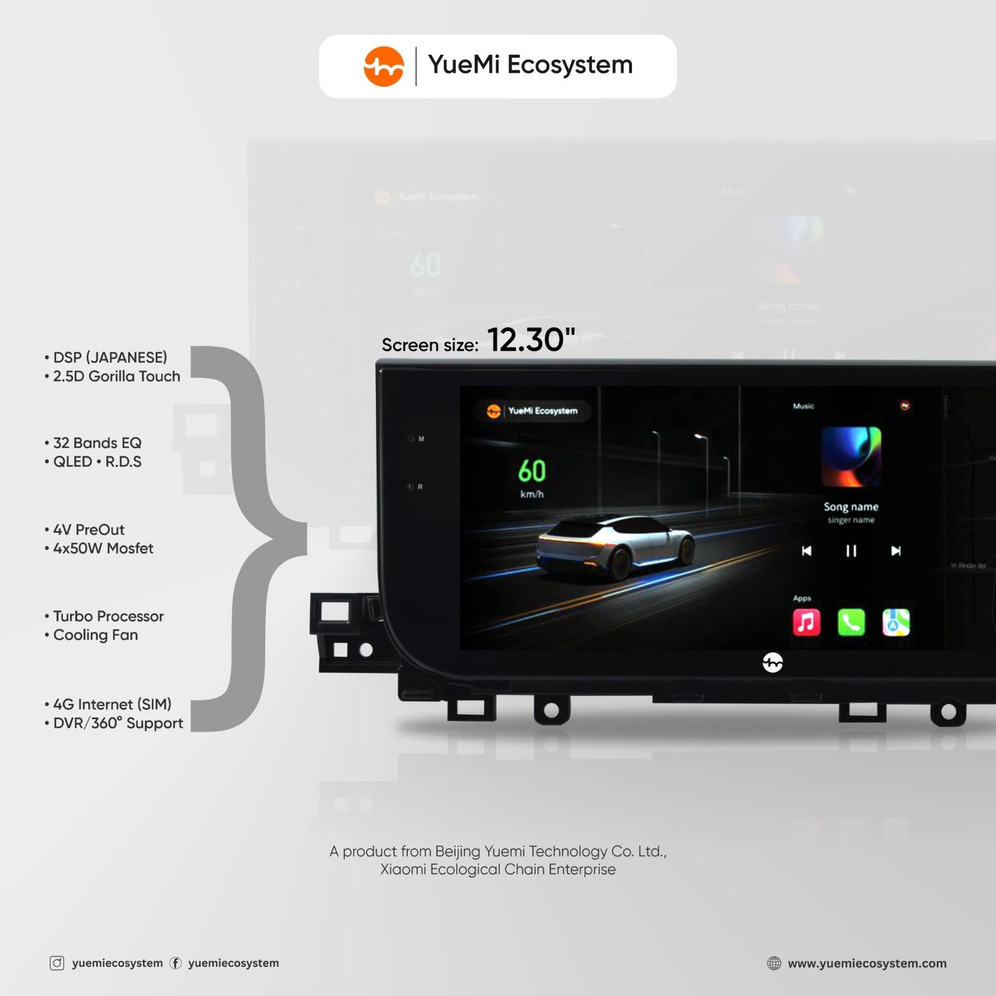Yuemi M20,Car Infotainment System 4+64 GB