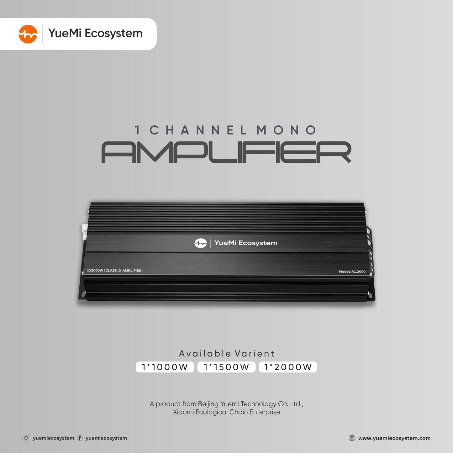YueMi Ecosystem 1 Channel Amplifier A1 (1*2000W)