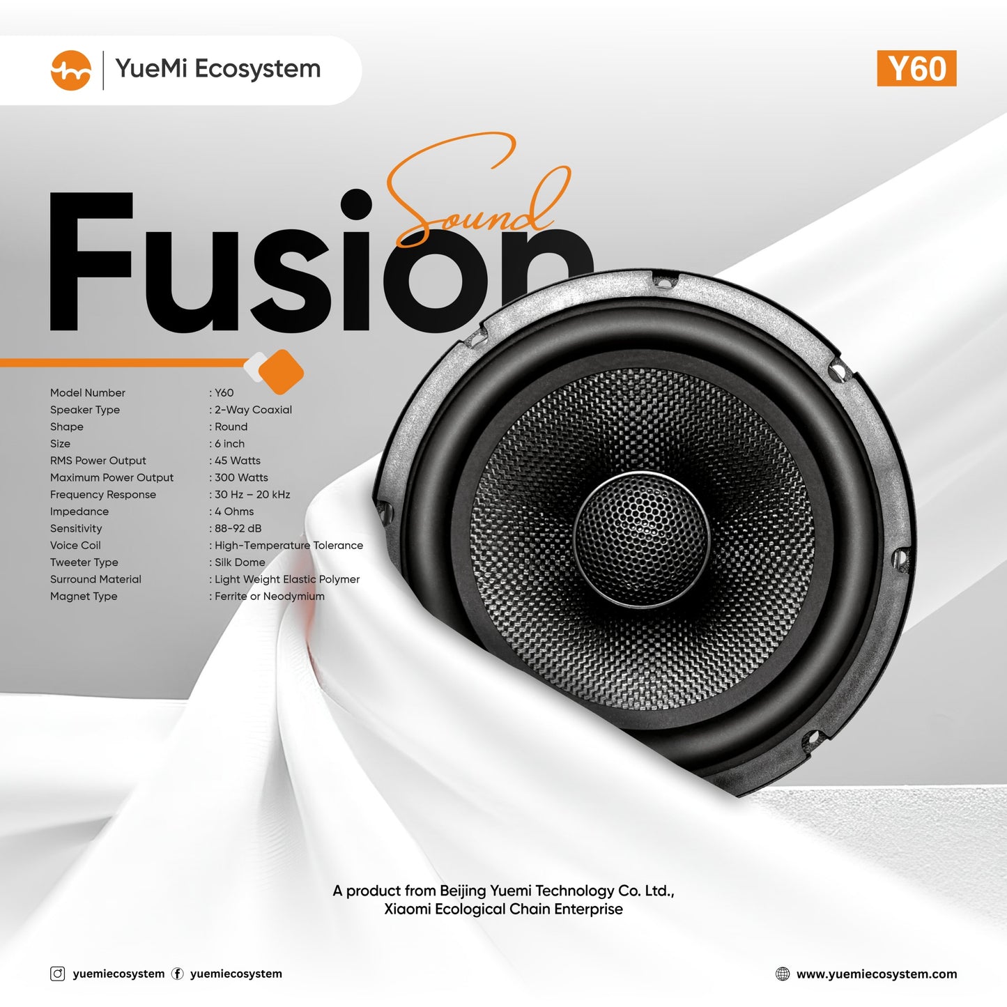 Y60-Yuemi Ecosystem Coaxial Speakers