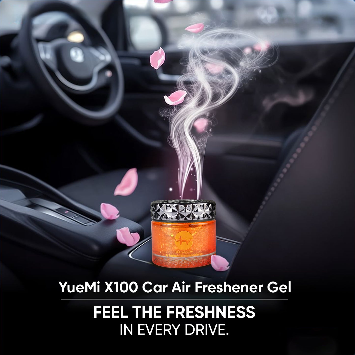 YueMi X100 Silica Gel, Anti Spill Perfume with Swarovski Crystal Diamond Design