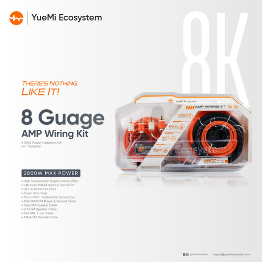 Yuemi 8K 8 Gauge Amplifier Wiring Kit