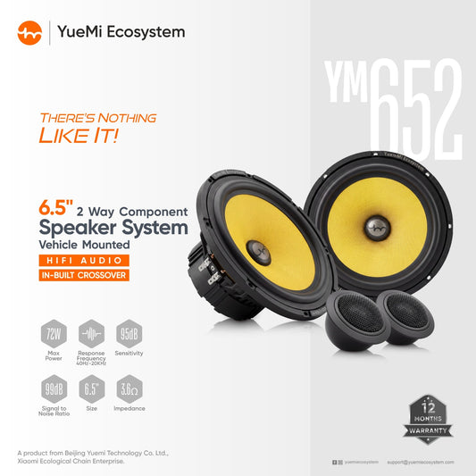 YM-652 Two-Way Component Speaker Systems Vehicle-Mounted Speakers
