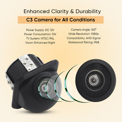 Yuemi C-3, 1080P Dome Cap Style Rear AHD Camera