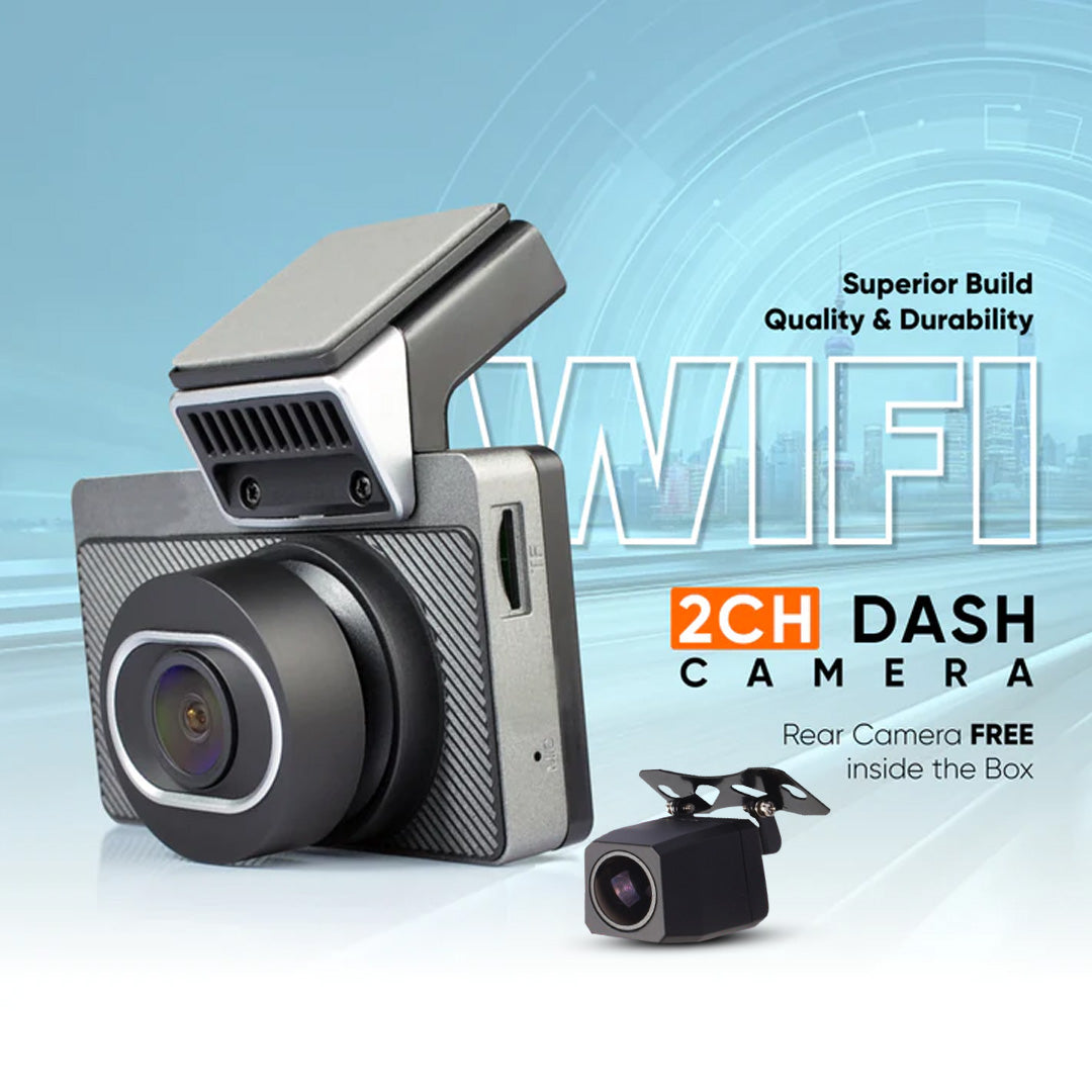 YueMi D3 2CH WiFi 2K DashCam DVR (Mobile APP) 24H Monitor ...